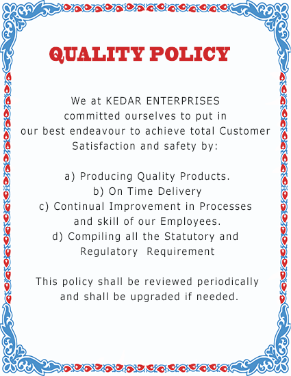 Our Quality Policy